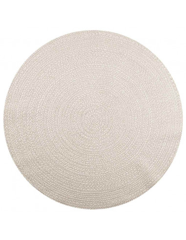 Tappeto ZIZUR Crema Ø 200cm Aspetto Iuta per Interni ed Esterni