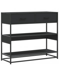 Tavolino Consolle Nero 90x35x80 cm in Legno Multistrato