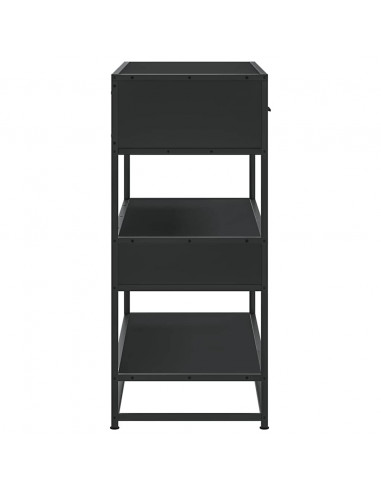 Tavolino Consolle Nero 90x35x80 cm in Legno Multistrato