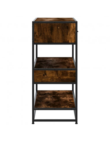 Tavolino Consolle Rovere Fumo 90x35x80 cm in Legno Multistrato