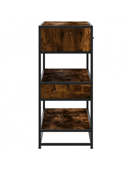 Tavolino Consolle Rovere Fumo 90x35x80 cm in Legno Multistrato