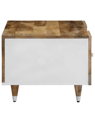 Tavolino da Salotto 100x54x40 cm in Legno Massello di Mango