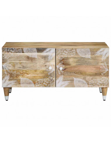 Tavolino da Salotto 80x50x40 cm Legno Massello di Mango