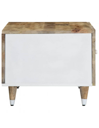 Tavolino da Salotto 80x50x40 cm Legno Massello di Mango