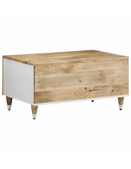 Tavolino da Salotto 80x50x40 cm Legno Massello di Mango
