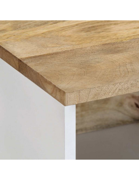 Tavolino da Salotto 80x50x40 cm Legno Massello di Mango