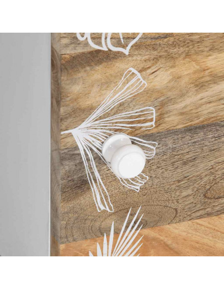 Tavolino da Salotto 80x50x40 cm Legno Massello di Mango