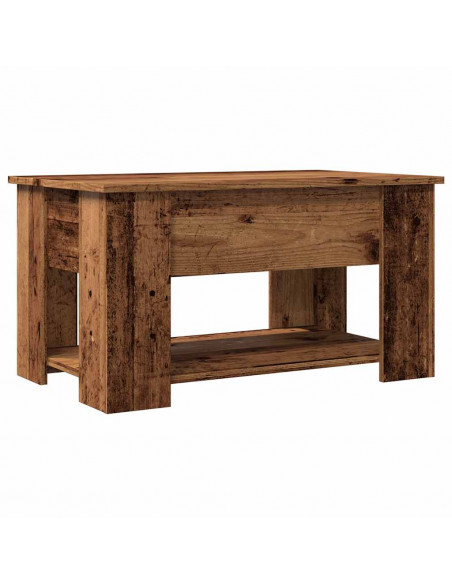 Tavolino da Salotto Legno Antico 79x49x41 cm Legno Multistrato