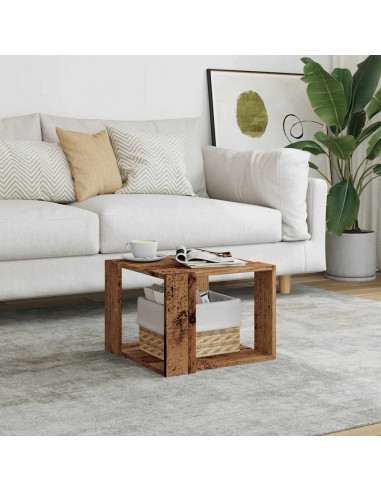 Tavolino da Salotto Legno Vecchio 40x40x30 cm Legno Multistrato