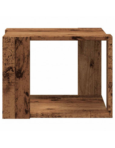Tavolino da Salotto Legno Vecchio 40x40x30 cm Legno Multistrato