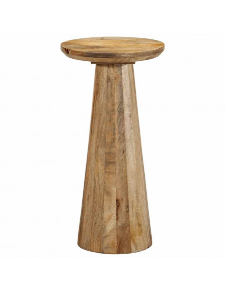 Tavolino da Salotto Ø30x60 cm in Legno Massello di Mango