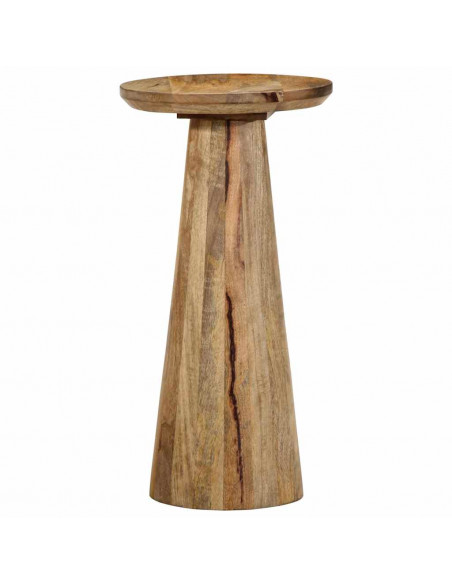 Tavolino da Salotto Ø30x60 cm in Legno Massello di Mango