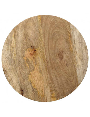 Tavolino da Salotto Ø50x40 cm in Legno Massello di Mango