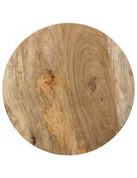 Tavolino da Salotto Ø50x40 cm in Legno Massello di Mango