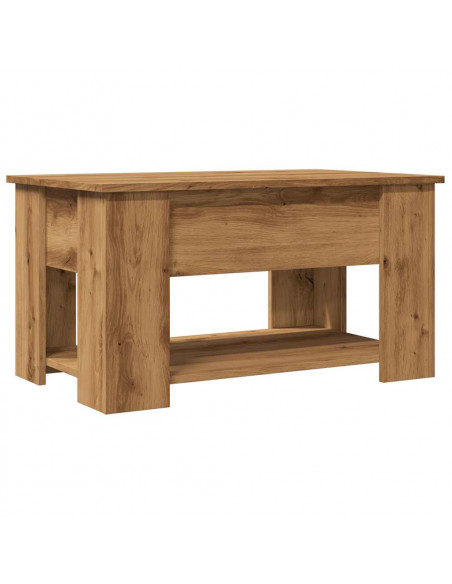 Tavolino da Salotto Rovere Artigianale 79x49x41 cm Truciolato