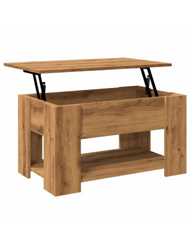 Tavolino da Salotto Rovere Artigianale 79x49x41 cm Truciolato