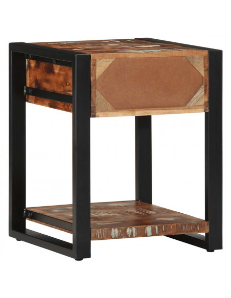 Tavolino Multicolore 40x40x50 cm in Legno Massello Recupero