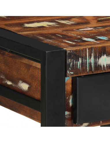 Tavolino Multicolore 40x40x50 cm in Legno Massello Recupero