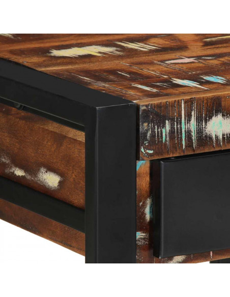 Tavolino Multicolore 40x40x50 cm in Legno Massello Recupero