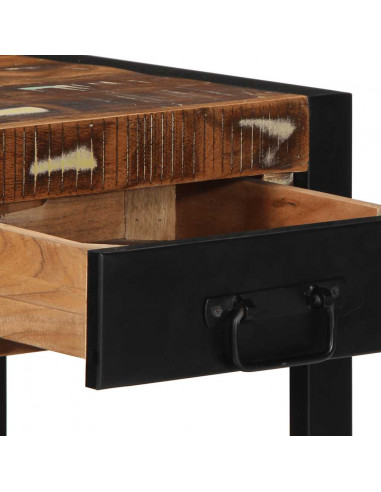 Tavolino Multicolore 40x40x50 cm in Legno Massello Recupero