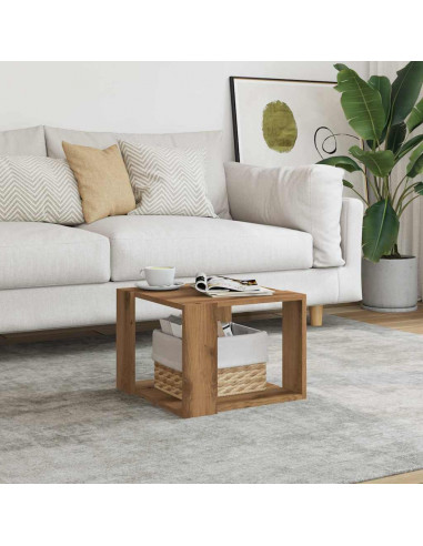 Tavolino Salotto Rovere Artigianale 40x40x30 cm in Truciolato