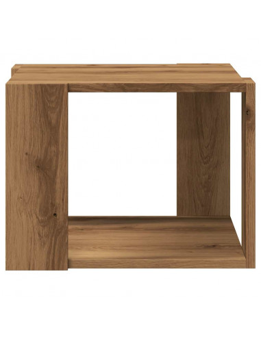 Tavolino Salotto Rovere Artigianale 40x40x30 cm in Truciolato