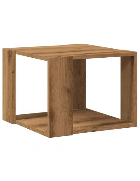 Tavolino Salotto Rovere Artigianale 40x40x30 cm in Truciolato