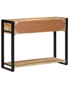 Tavolo Consolle 100x35x75 cm in Legno Massello di Mango Grezzo