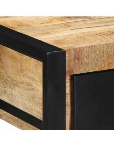 Tavolo Consolle 100x35x75 cm in Legno Massello di Mango Grezzo