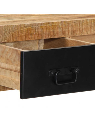 Tavolo Consolle 100x35x75 cm in Legno Massello di Mango Grezzo