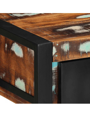 Tavolo Consolle Multicolore 100x35x75cm Legno Massello Recupero