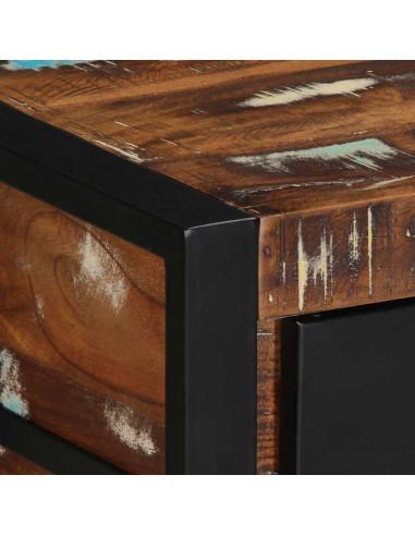 Tavolo Consolle Multicolore 100x35x75cm Legno Massello Recupero