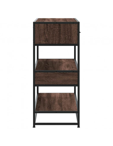 Tavolo Consolle Rovere Marrone 90x35x80 cm Legno Multistrato