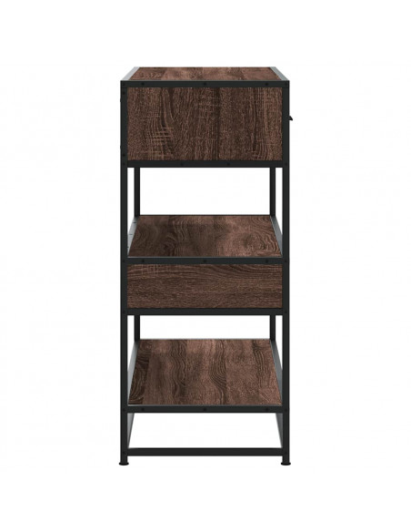 Tavolo Consolle Rovere Marrone 90x35x80 cm Legno Multistrato
