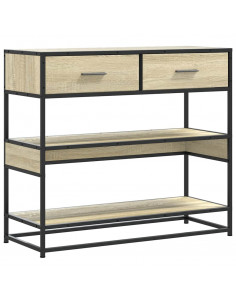 Tavolo Consolle Rovere Sonoma 90x35x80 cm in Legno Multistrato