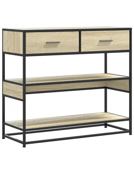 Tavolo Consolle Rovere Sonoma 90x35x80 cm in Legno Multistrato