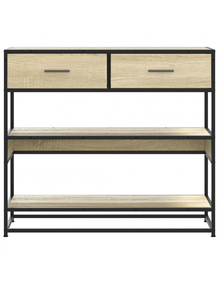 Tavolo Consolle Rovere Sonoma 90x35x80 cm in Legno Multistrato