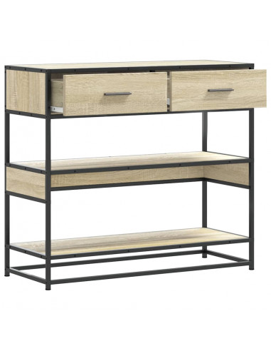 Tavolo Consolle Rovere Sonoma 90x35x80 cm in Legno Multistrato