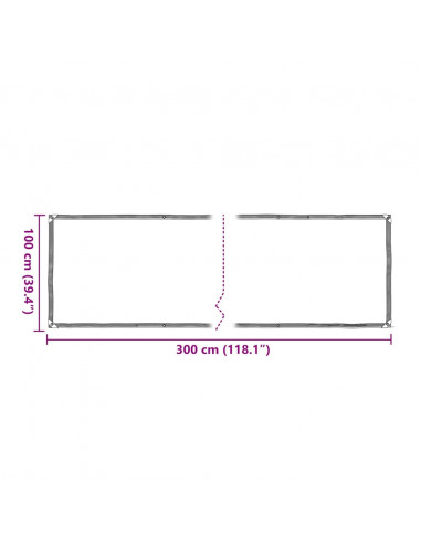 Telone Trasparente con Occhielli 1x3 m in Polietilene