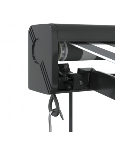 Tenda da Sole Antracite e Bianca 3x2,5 m Tessuto e Alluminio