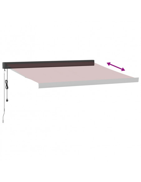 Tenda da Sole Retrattile Automatica Bordò 350x250 cm