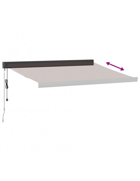 Tenda da Sole Retrattile Automatica Marrone 300x250 cm