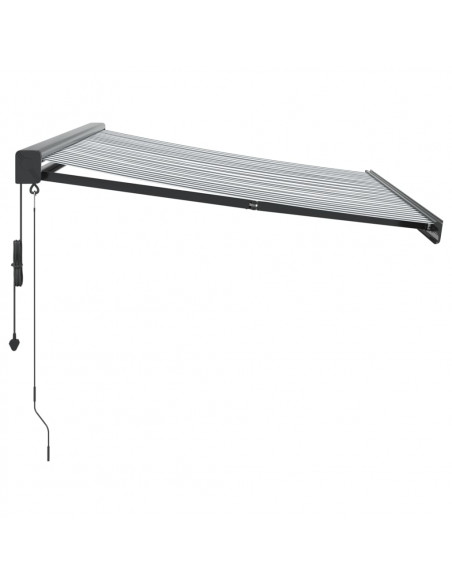 Tenda Retrattile Antracite e Bianca 3,5x2,5m Tessuto/Alluminio