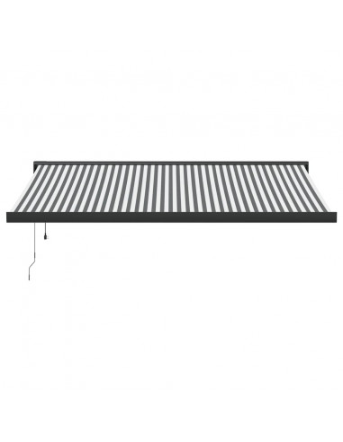 Tenda Retrattile Antracite e Bianca 4,5x3 m Tessuto e Alluminio