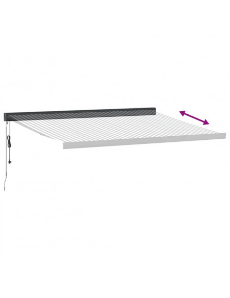 Tenda Retrattile Antracite e Bianca 4,5x3 m Tessuto e Alluminio
