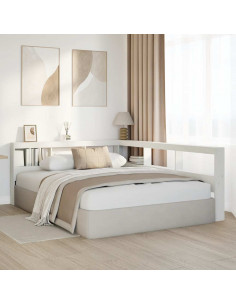 Testiera Libreria a L 160 cm in Legno Massello di Pino 2