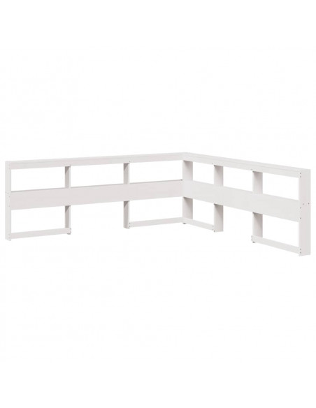 Testiera Libreria a L 180 cm in Legno Massello di Pino
