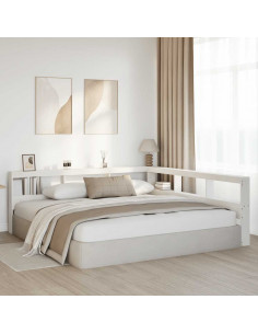 Testiera Libreria a L 180 cm in Legno Massello di Pino 2