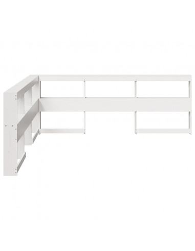 Testiera Libreria a L 180 cm in Legno Massello di Pino