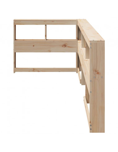 Testiera Libreria a L 75 cm in Legno Massello di Pino